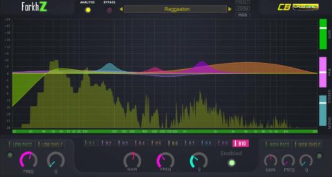 Callybeat ForkHz es un EQ paramétrico y procesador GRATIS con modulación sobre 64 pasos