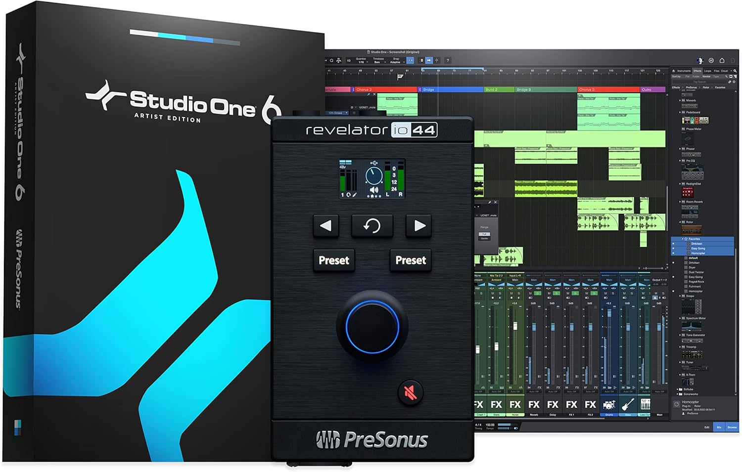 Solución hardware/ software para grabación PreSonus Revelator io44