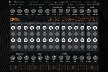 El plugin gratis SampleScience VR-55 DrumComputer (VST3, AU) emula la caja de ritmos añeja Boss DR-55