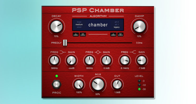 PSP Chamber es otro plugin reverb gratis, pero ojo que este desborda linaje y clase (VST3/ VST/ AU/ AAX)